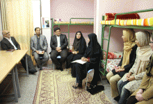 گزارش تصویری هیات رئیسه دانشگاه از خوابگاه خواهران به مناسبت هفته خوابگاه
